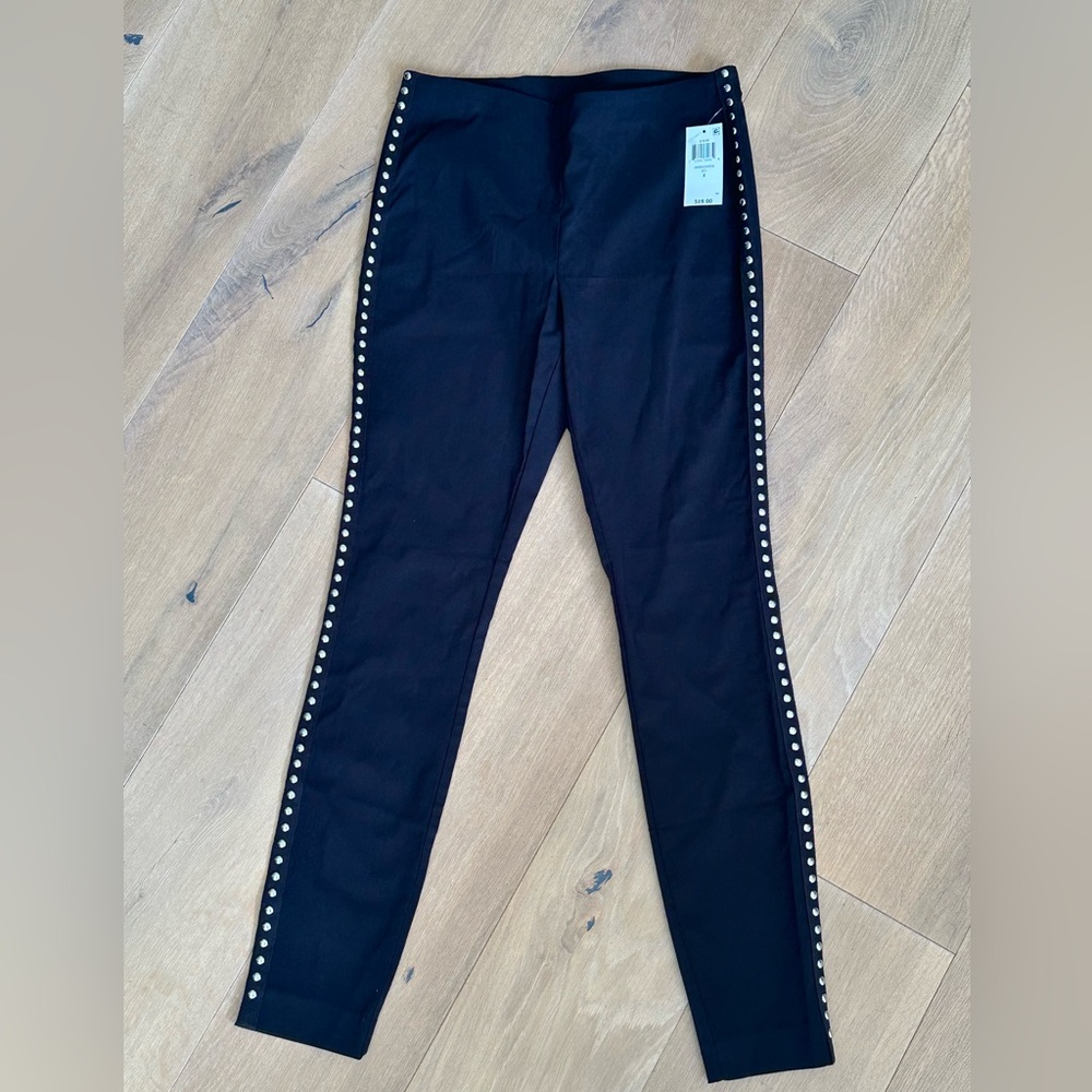 INC International Concepts Black Studded Skinny Pants. NWT